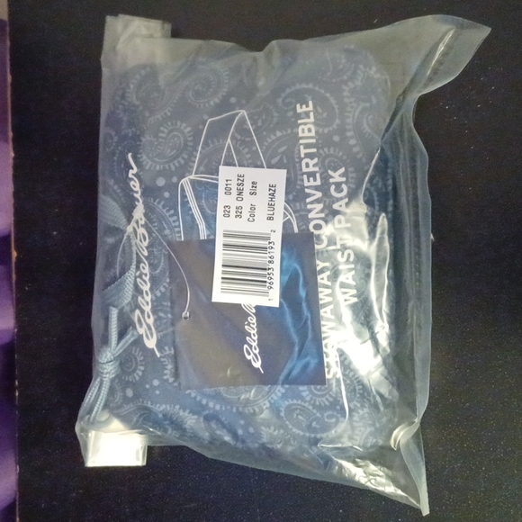 New Eddie Bauer Blue Haze Stowaway Packable Waistpack - Picture 2 of 3
